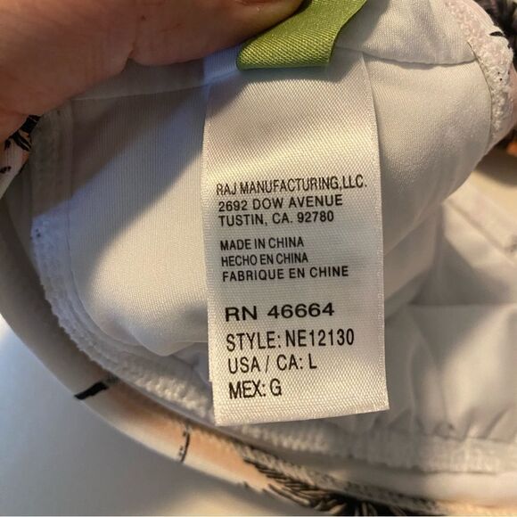 Next swimwear swimsuit bikini top NE12130 top tropical palm trees L - Picture 7 of 8